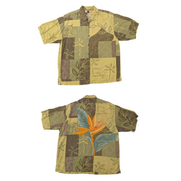 Tommy Bahama Other - TOMMY BAHAMA 100% Silk Bird of Paradise Shirt L Button Down Short-Sleeve Green